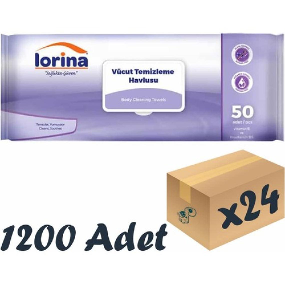 Lorina Vücut Temizleme Havlusu 50’li 24 Paket 1200 Adet