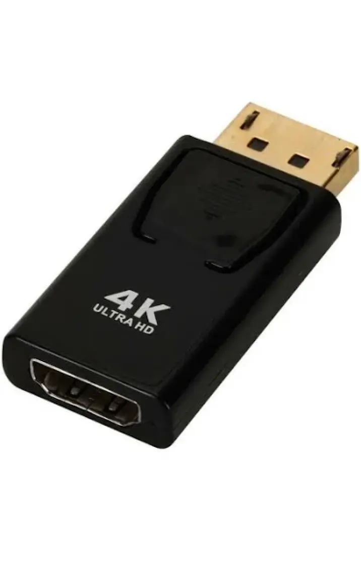 Maxgo 2168 4k Displayport To HDMI Kablo Display Port Çevirici Dönüştürücü Mini Siyah