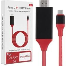 Brs Type-C To Hdmı 4K Tv Ses Görüntü Kablosu Samsung S8 / S9 / S10 Uyumlu HDMI Kablo