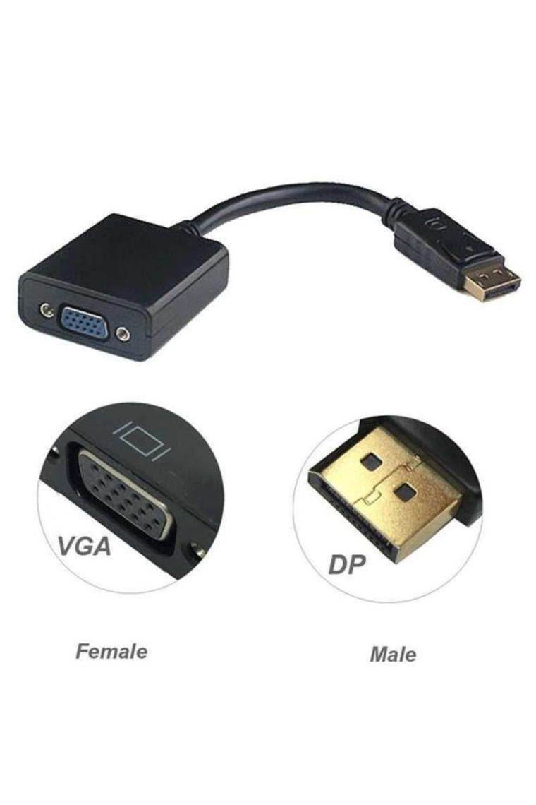2056 Displayport To Vga Çevirici Adaptör Display Port Dp