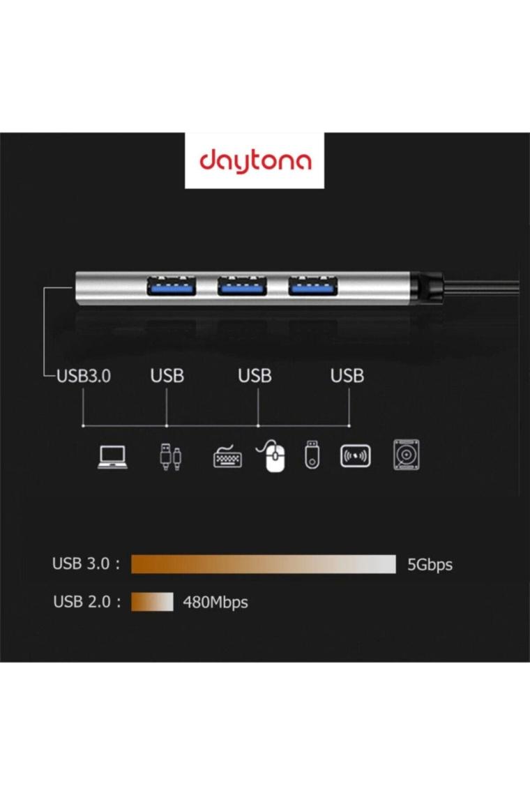 809-aa Macbook Uyumlu Usb To 4* Usb 3.0 Splitter 5 Gbps Çevirici Hub Adaptör