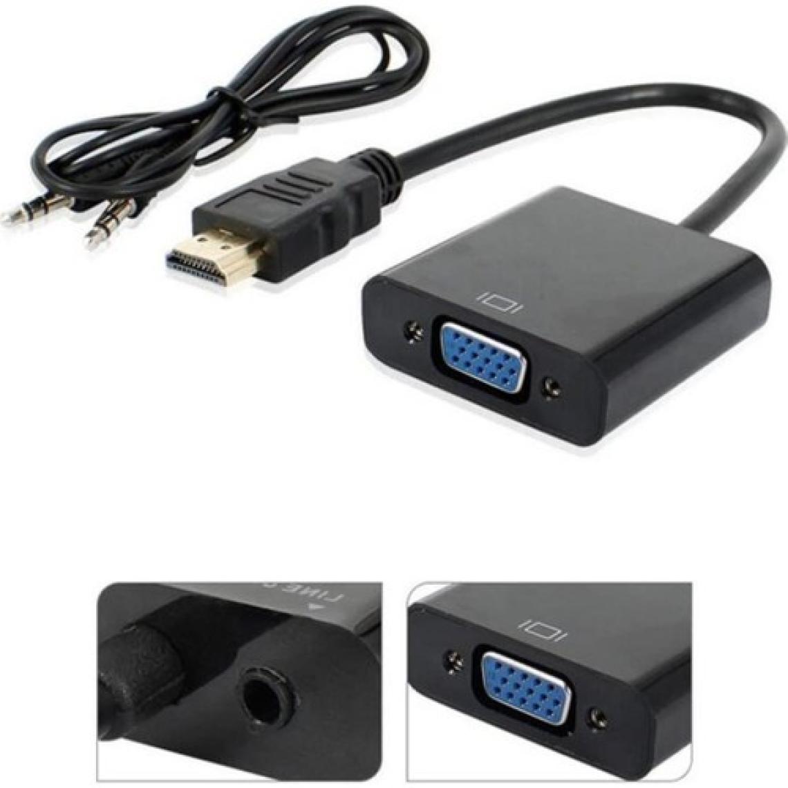 Ancheyn HDMI To VGA Ses Destekli Dönüştürücü Kablo Çevirici Adaptör 4488