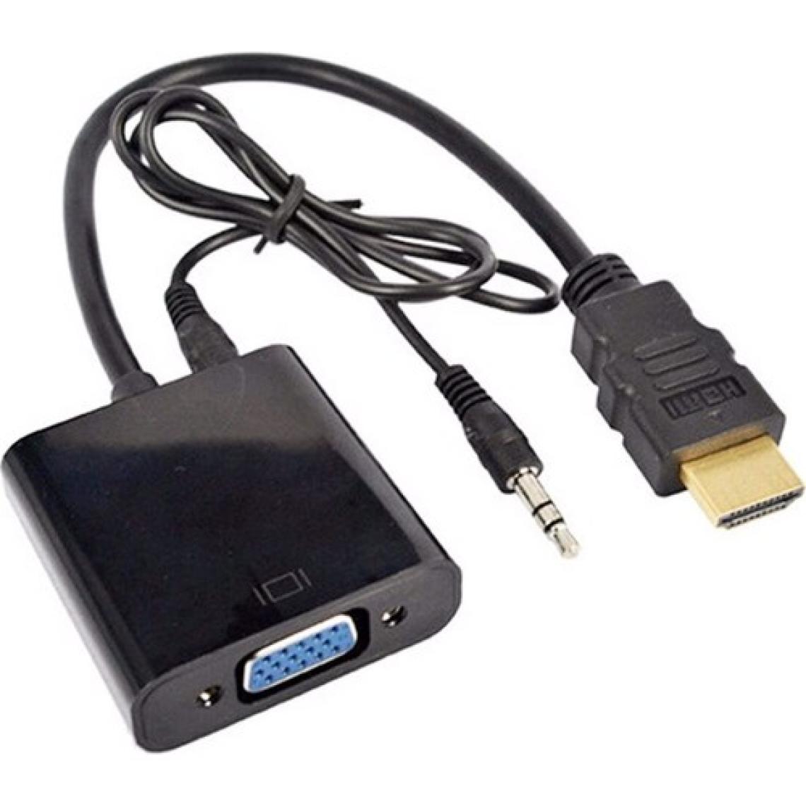 Ancheyn HDMI To VGA Ses Destekli Dönüştürücü Kablo Çevirici Adaptör 4488