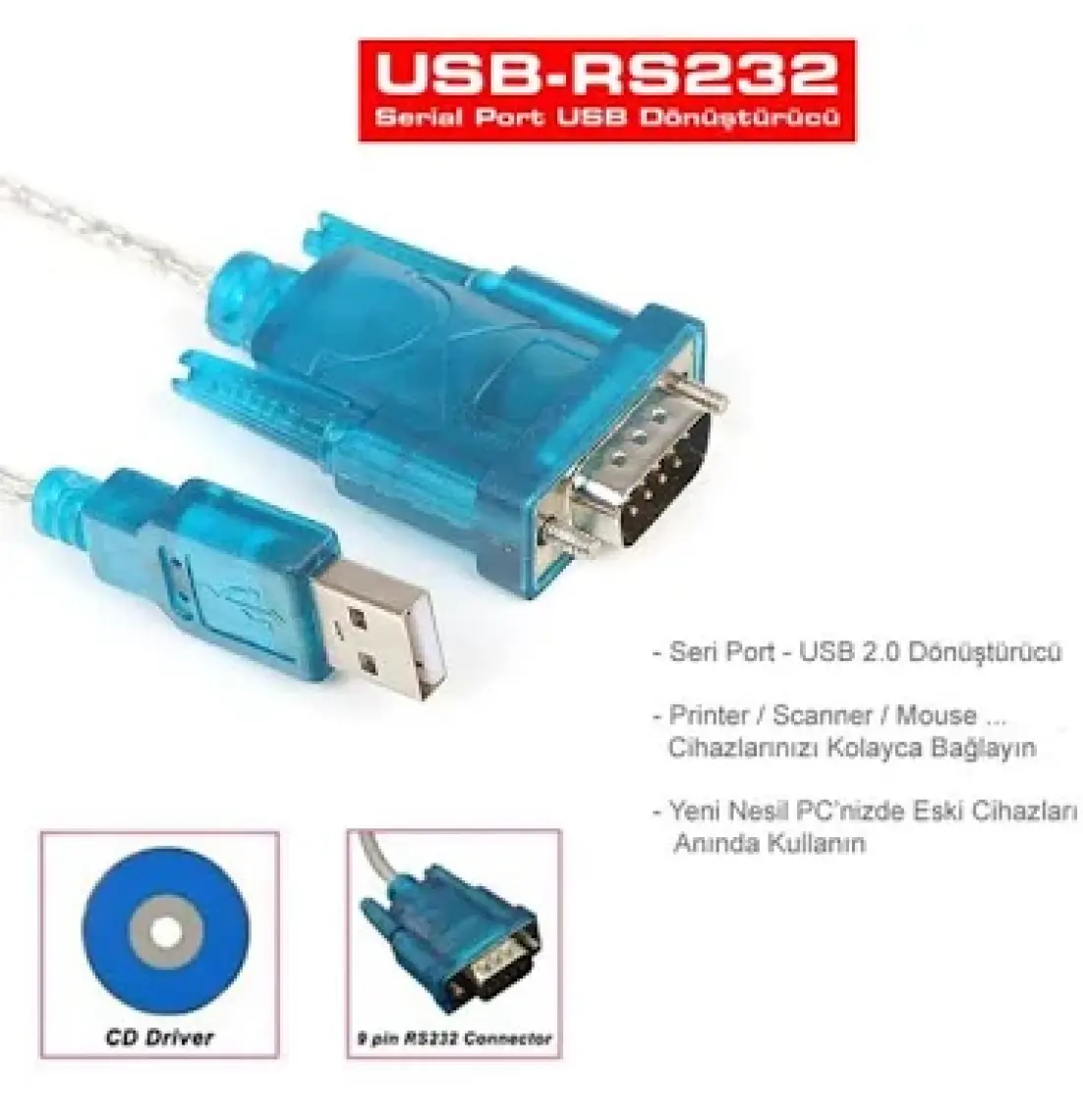 Ti-Mesh Usb 2.0 /  Rs232 Kablo