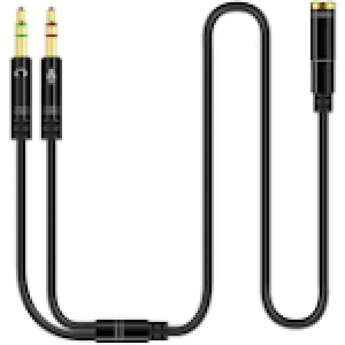Aogo Kulaklık Mikrofon Ayırıcı Kablo Aparat 3.5mm Dişi 2x3.5mm Erkek Kulaklık Mic Audio Y Splitter Headphone