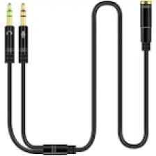 Aogo Kulaklık Mikrofon Ayırıcı Kablo Aparat 3.5mm Dişi 2x3.5mm Erkek Kulaklık Mic Audio Y Splitter Headphone