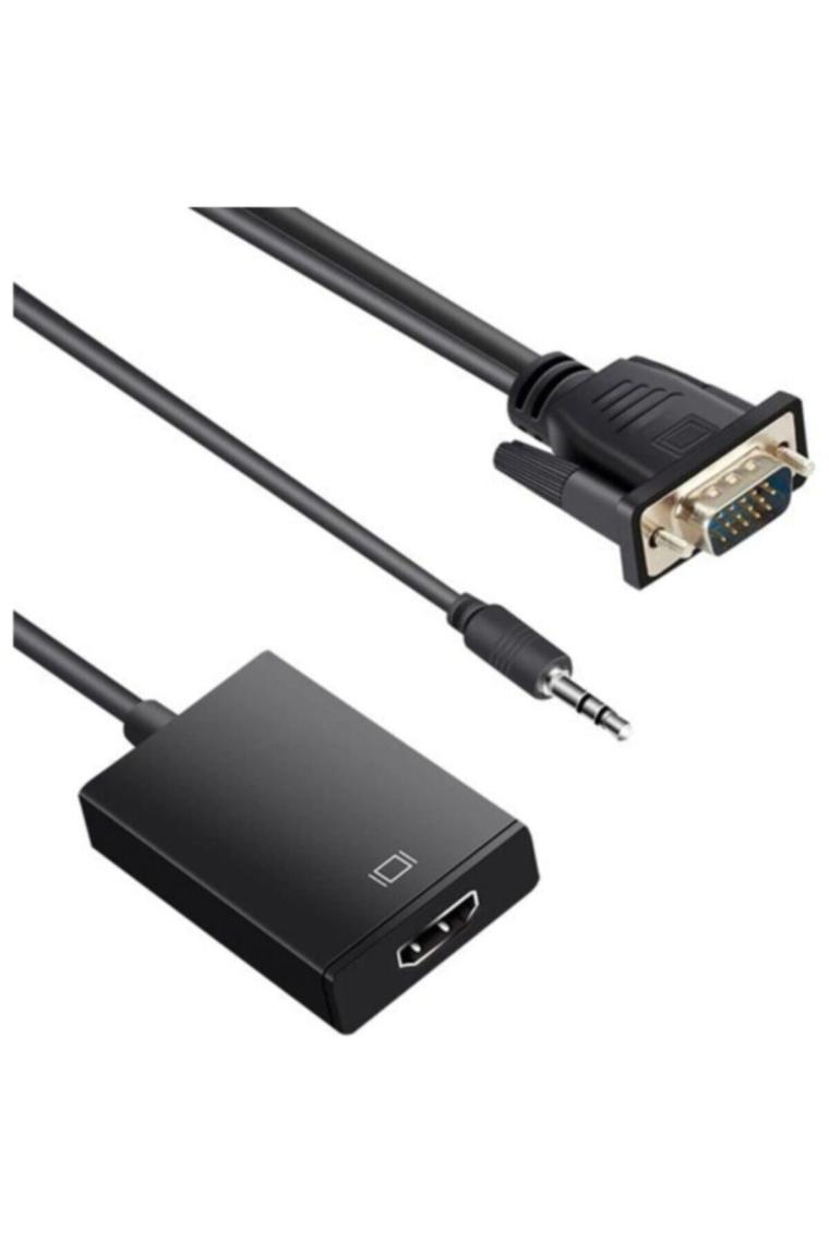 Brs VGA To HDMI Çevirici VGA + Audio To HDMI Converter