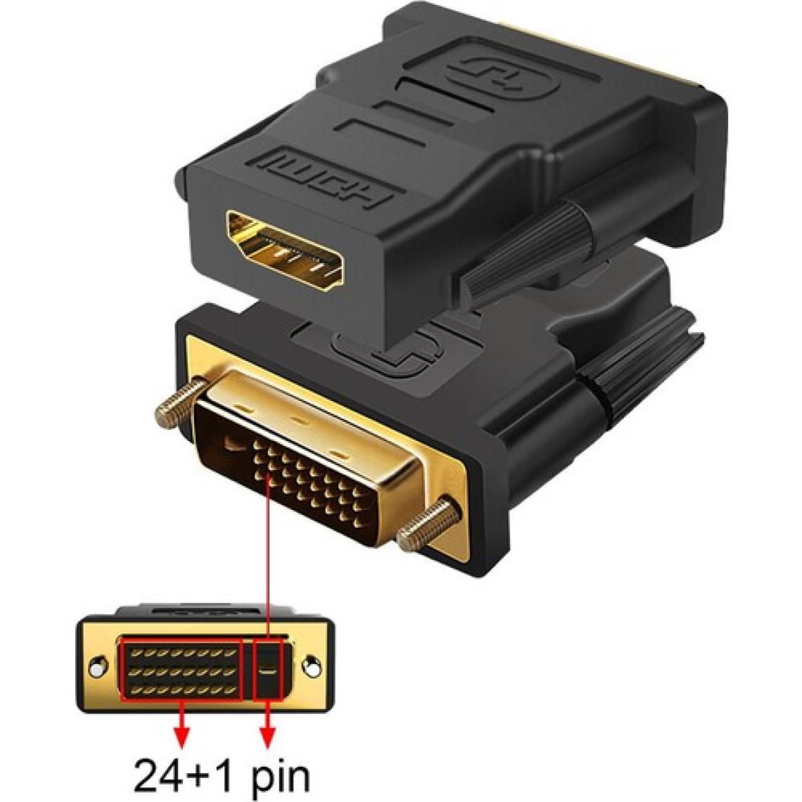 Codegen DVI 24+1 Pin Erkek - HDMI Dişi Çevirici Adaptör CDG-CNV37