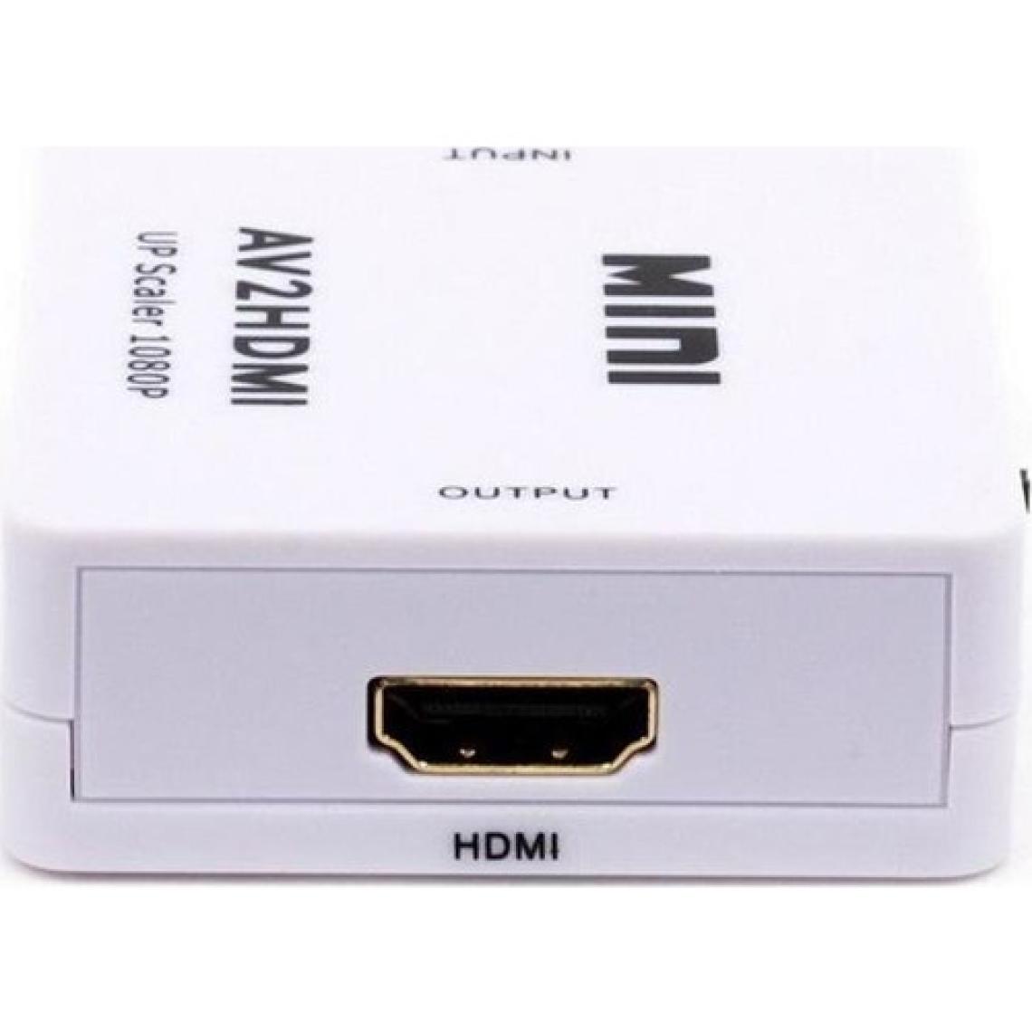 Gplus Av To HDMI Mini Switch Rca Composit Audio Video HDMI Görüntü Çevirici Full Hd ve 720P Dönüştürücü - Siyah