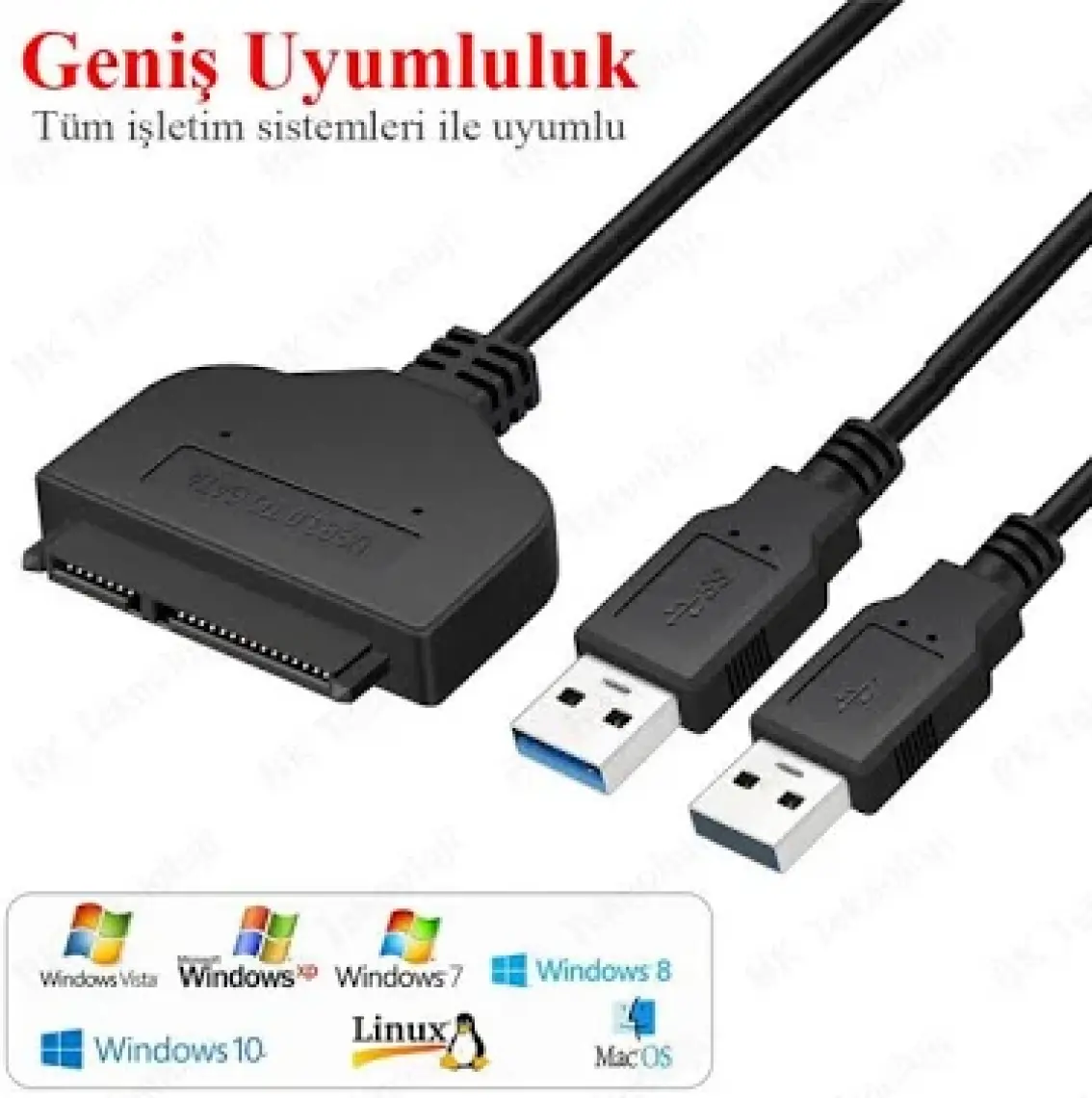 Ti-mesh Usb 3.0 + Usb 2.0 / Sata 2.5" 22 Pin Hard Disk Driver Convertor Adapter Kablo - 20Cm