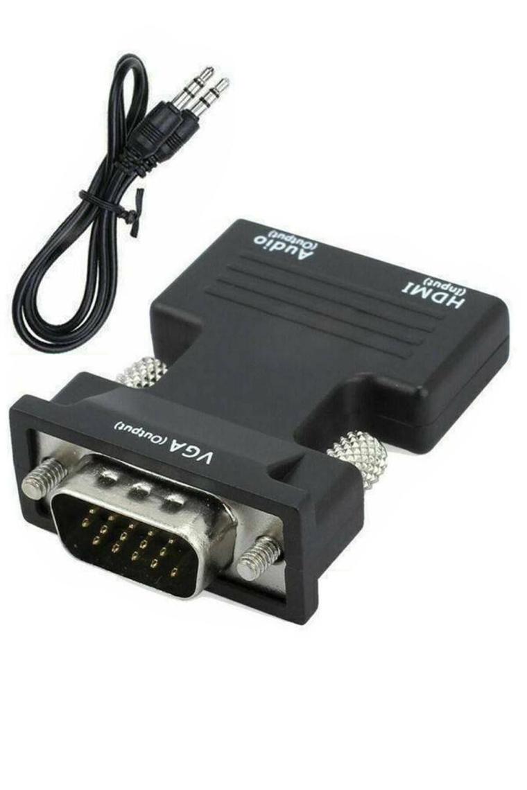 Maxgo 2163 Ses Destekli HDMI To Vga Kablo Çevirici Dönüştürücü