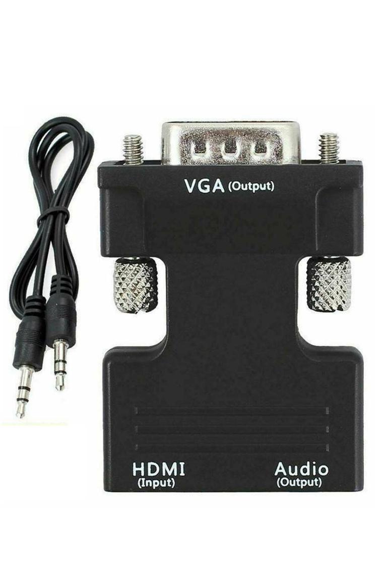 Maxgo 2163 Ses Destekli HDMI To Vga Kablo Çevirici Dönüştürücü