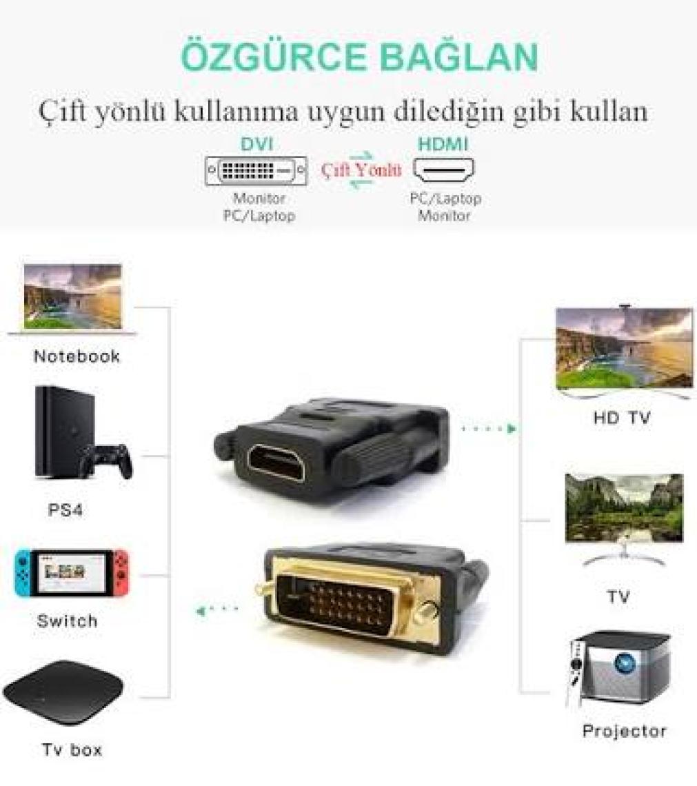 Ti-Mesh Hdmı F / Dvı (24+1) M Dönüştürücü - Gold/Black