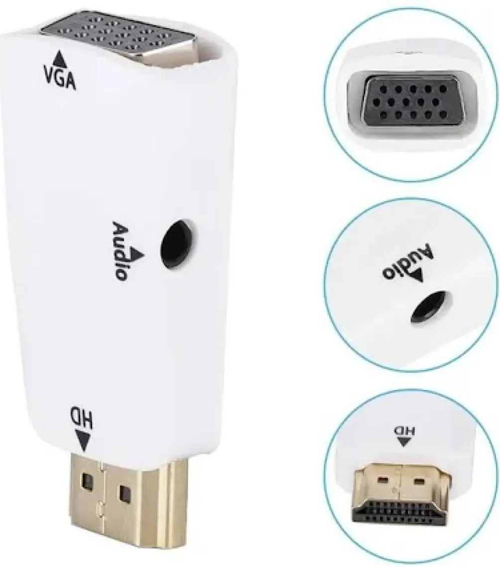 Ancheyn HDMI To VGA 3.5mm Jack Ses Çıkışlı Fhd 1080P Dönüştürücü 4867
