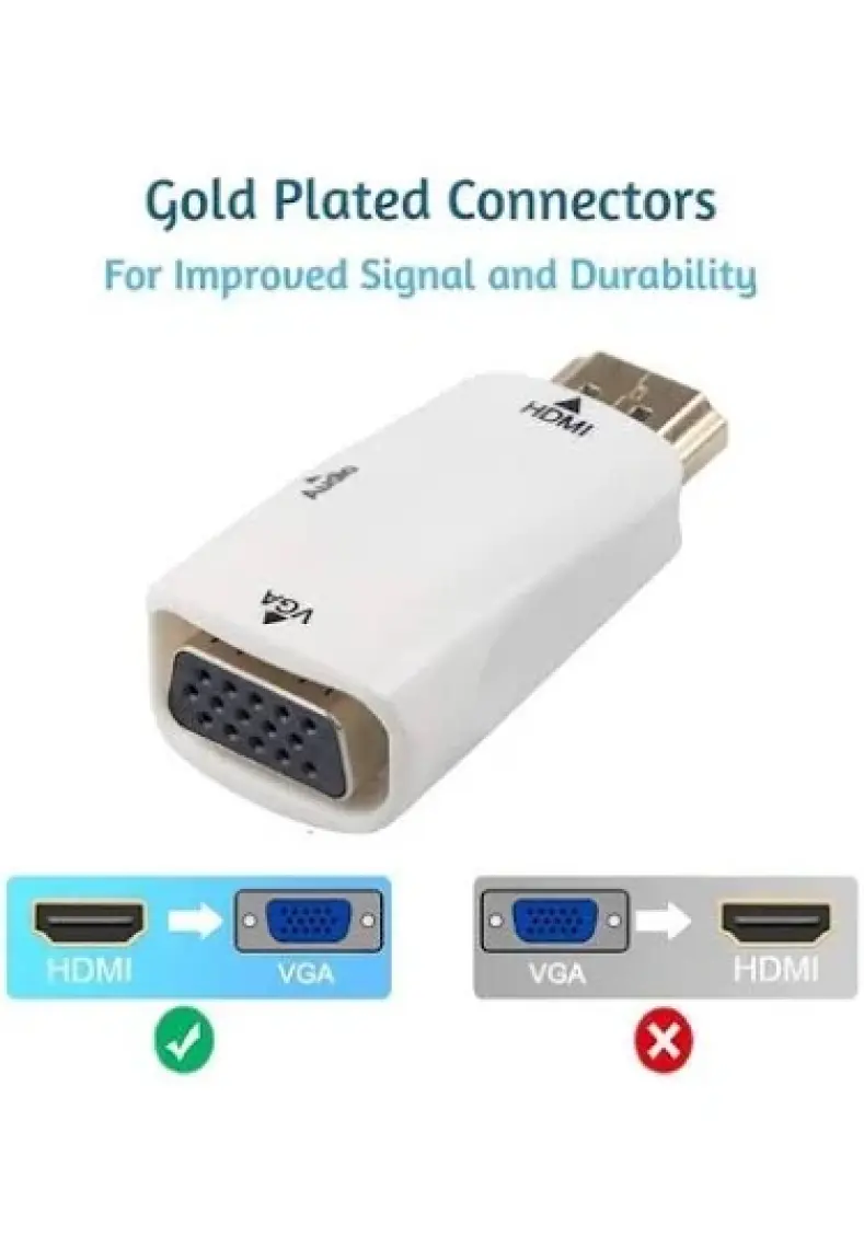Ancheyn HDMI To VGA 3.5mm Jack Ses Çıkışlı Fhd 1080P Dönüştürücü 4867