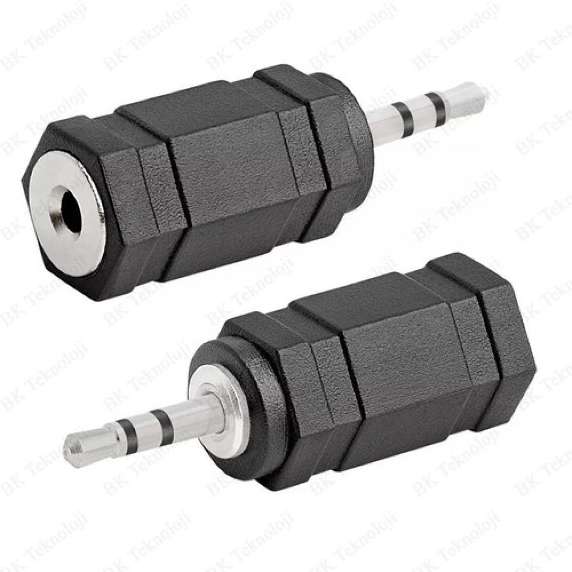 BK Teknoloji 3.5mm Erkek To 2.5mm Dişi Stereo Mic Ses Kulaklık Jak Adaptörü Dönüştürücü