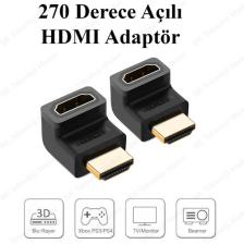 BK Teknoloji 270 Derece HDMI Dirsek Adaptör HDMI Erkek/dişi L Çevirici