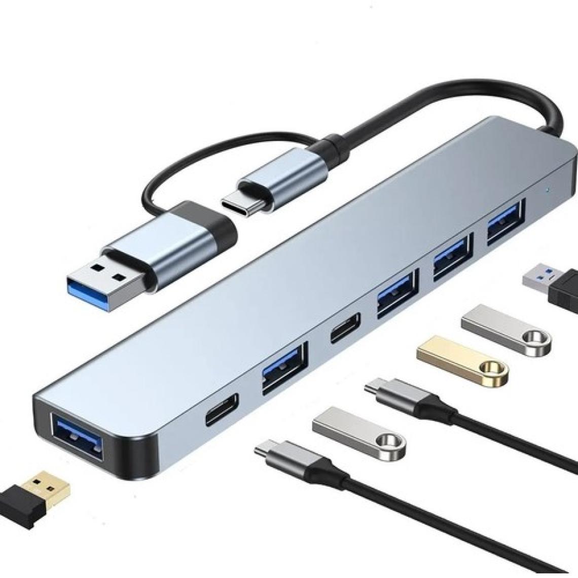Comse 7 In 1 Usb type-C   USB A+Usb C-Usb 2.0/3.0 Çevirici Adaptör Çok Portlu Çoklayıcı Usb Hub