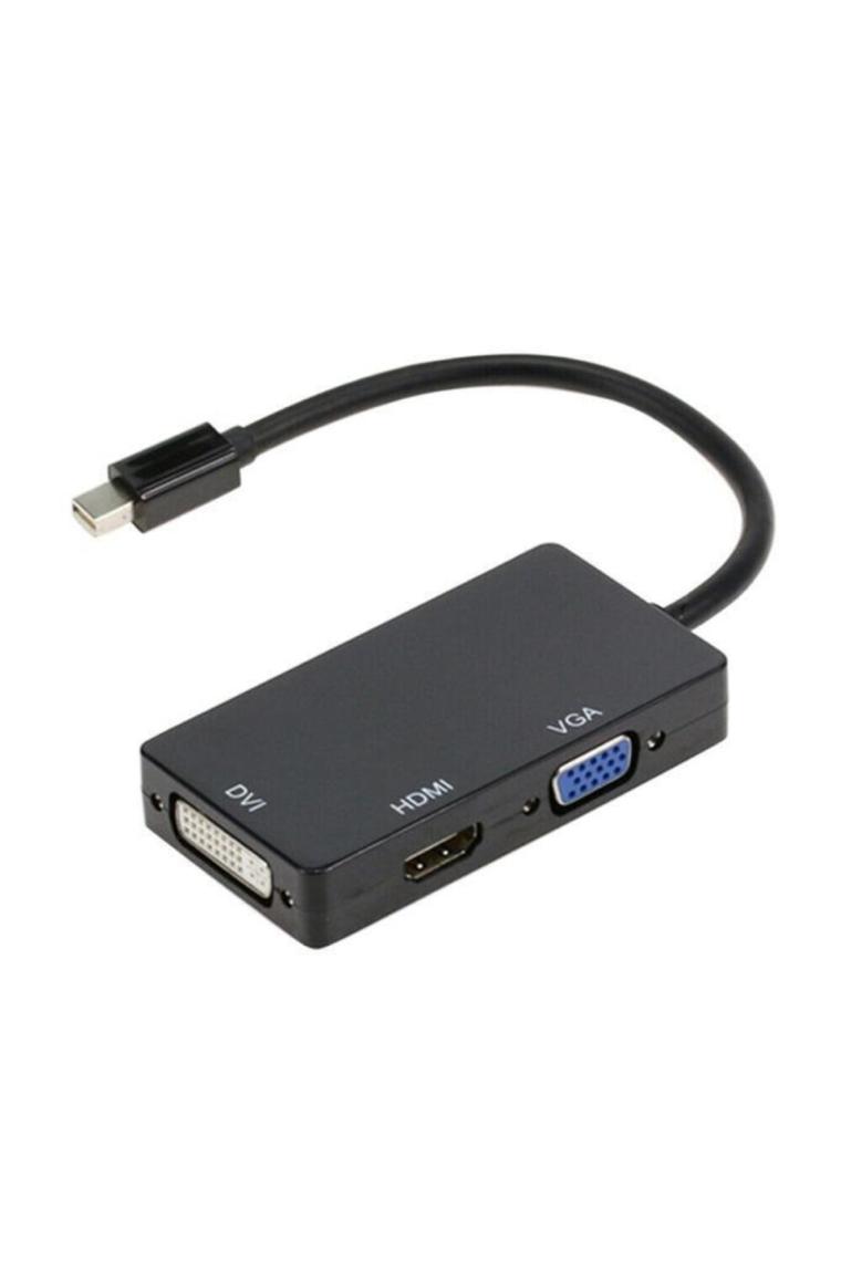 2106 Mini Displayport To Hdmi Dvi Vga Kablo Çevirici Dönüştürücü Thunderbolt