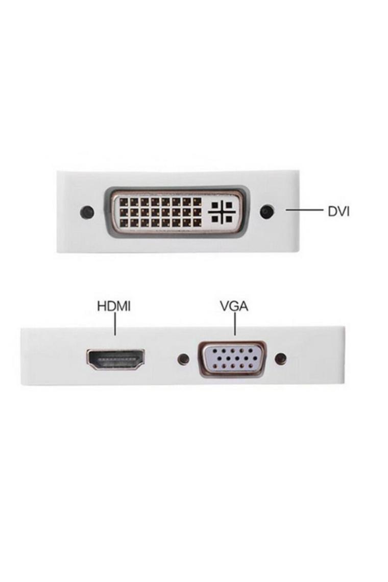 2106 Mini Displayport To Hdmi Dvi Vga Kablo Çevirici Dönüştürücü Thunderbolt