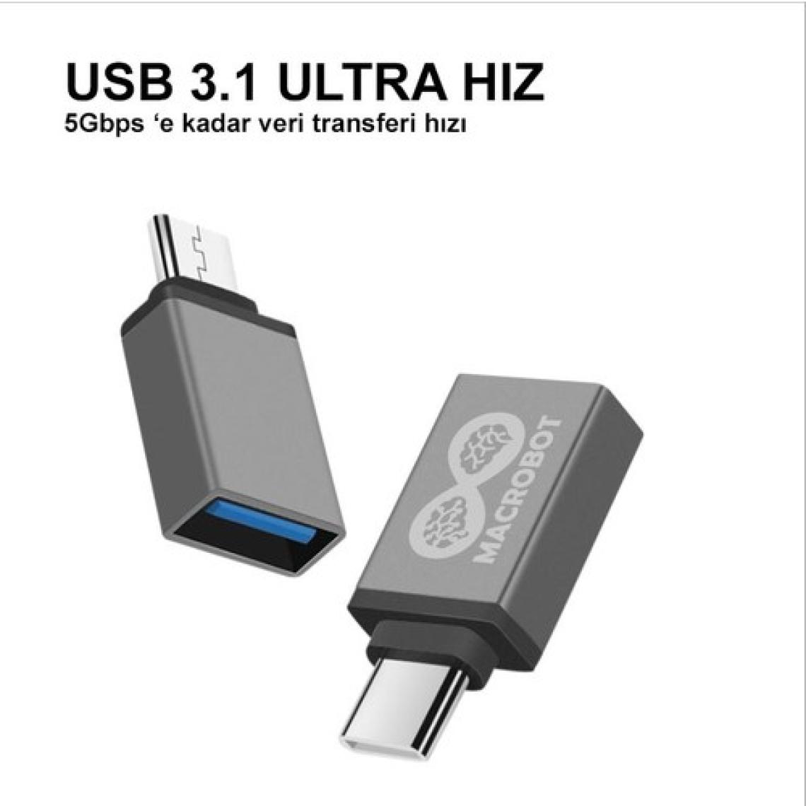 Macrobot Type C USB 3.1 To USB 3.0 Dönüştürücü Otg Çevirici Adaptör