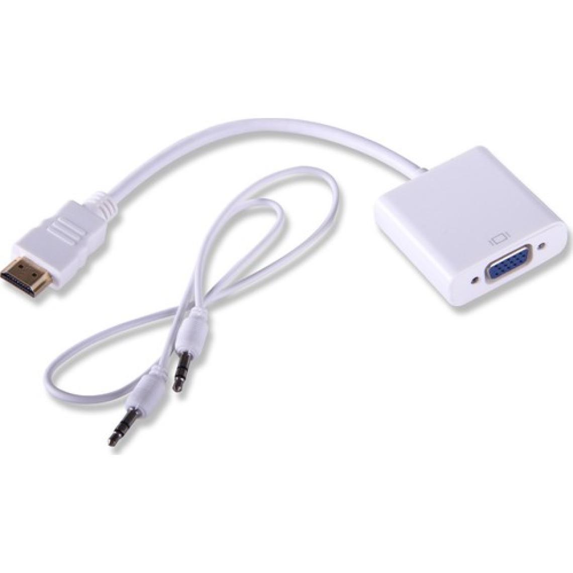 Qport Q-HD-VGJ 15cm HDMI to VGA Ses Girişli Çevirici