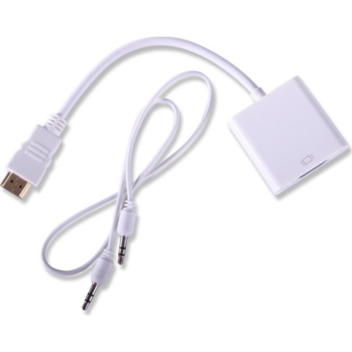 Qport Q-HD-VGJ 15cm HDMI to VGA Ses Girişli Çevirici