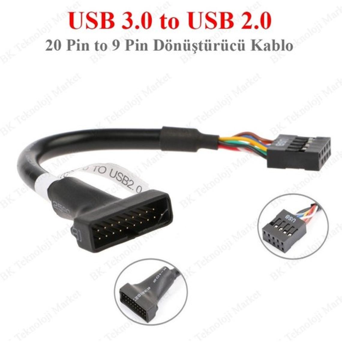 BK Teknoloji USB 3.0 To USB 2.0 Dönüştürücü Kablo