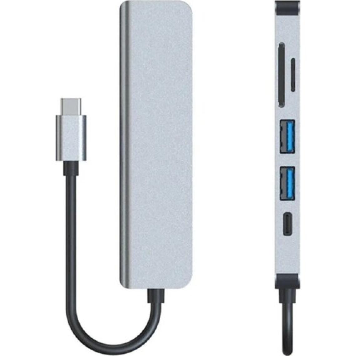 Daytona  CH-13C Macbook Uyumlu Type-C To 2* USB 3.0 Sd Tf 4K Hd 1080P HDMI Pd Kart Okuyucu Çevirici Hub Adaptör