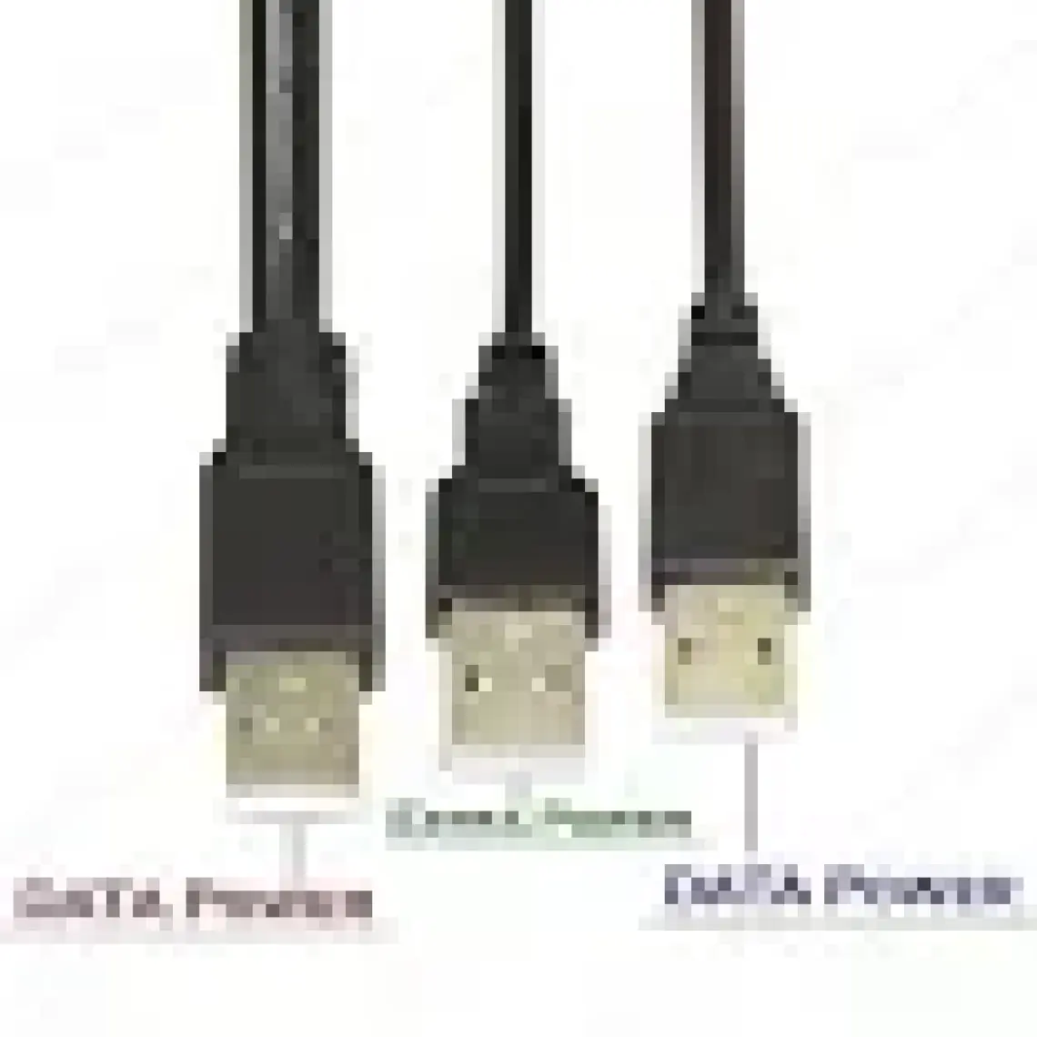 Ti-Mesh 2 İn 1 Usb 2.0 A Male To A 3A Male Y Splitter Kablo - 70/20Cm