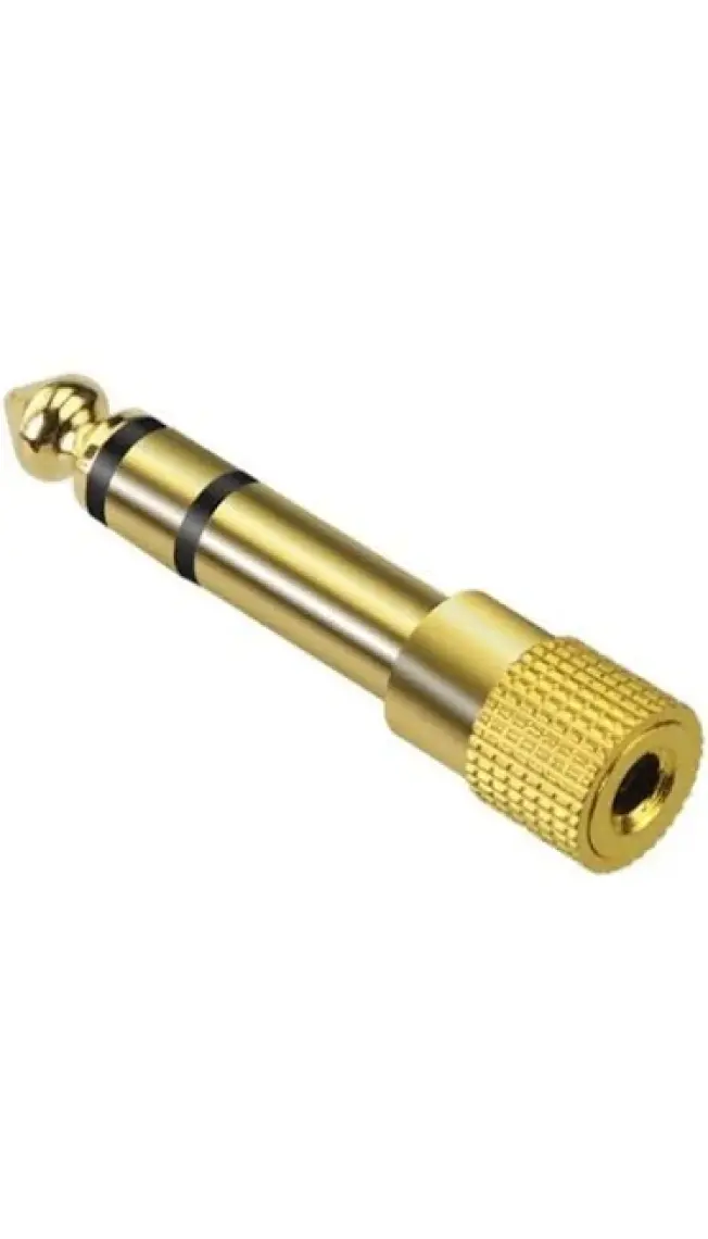 Hadron HD-4528 Kulaklık Mikrofon Çevirici Gold Jak 6, 3 mm Erkek To 3, 5 mm Dişi