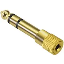 Hadron HD-4528 Kulaklık Mikrofon Çevirici Gold Jak 6, 3 mm Erkek To 3, 5 mm Dişi