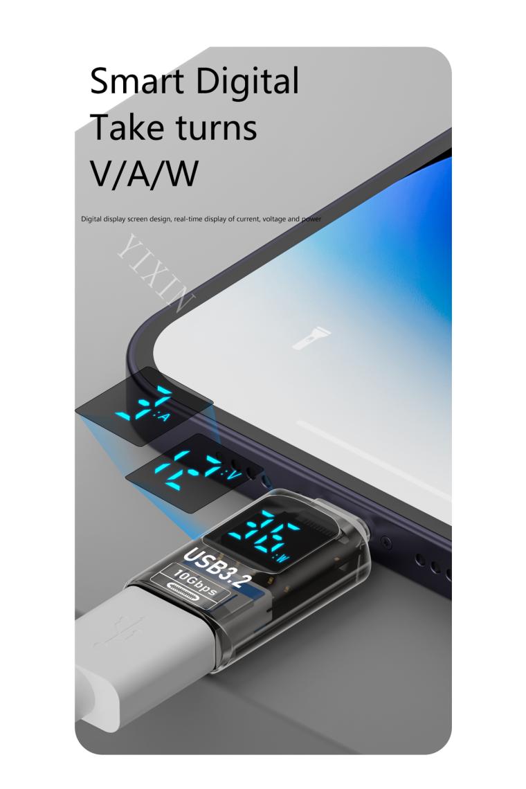 Livx Revolution Type C To USB 3.2 Dönüştürücü 36W Hızlı Şarj 10GBPS Veri Transferi Dijital Ekran Otggm