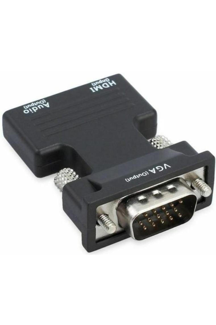 4499 Ses Destekli Hdmi To Vga Monitör Çevirici Dönüştürücü Adaptör