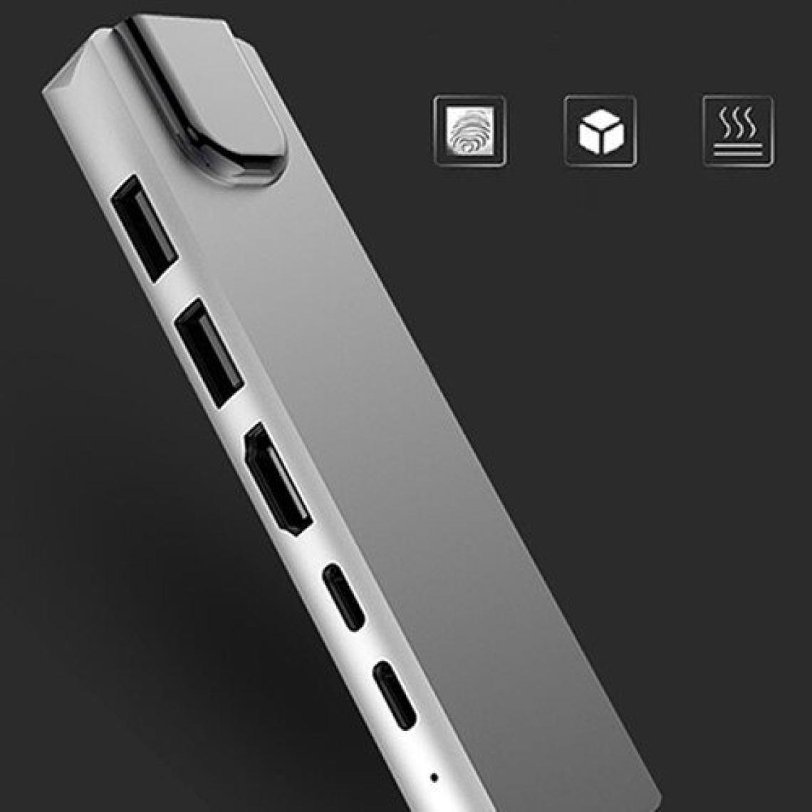 Daytona FC04 Macbook Uyumlu Type-C™ To 4K HDMI Tv Projeksiyon Ultra Hd 1080P 2* Type-C 2* USB 3.0 Ethernet Lan 6ın1 Çevirici Hub Adaptör
