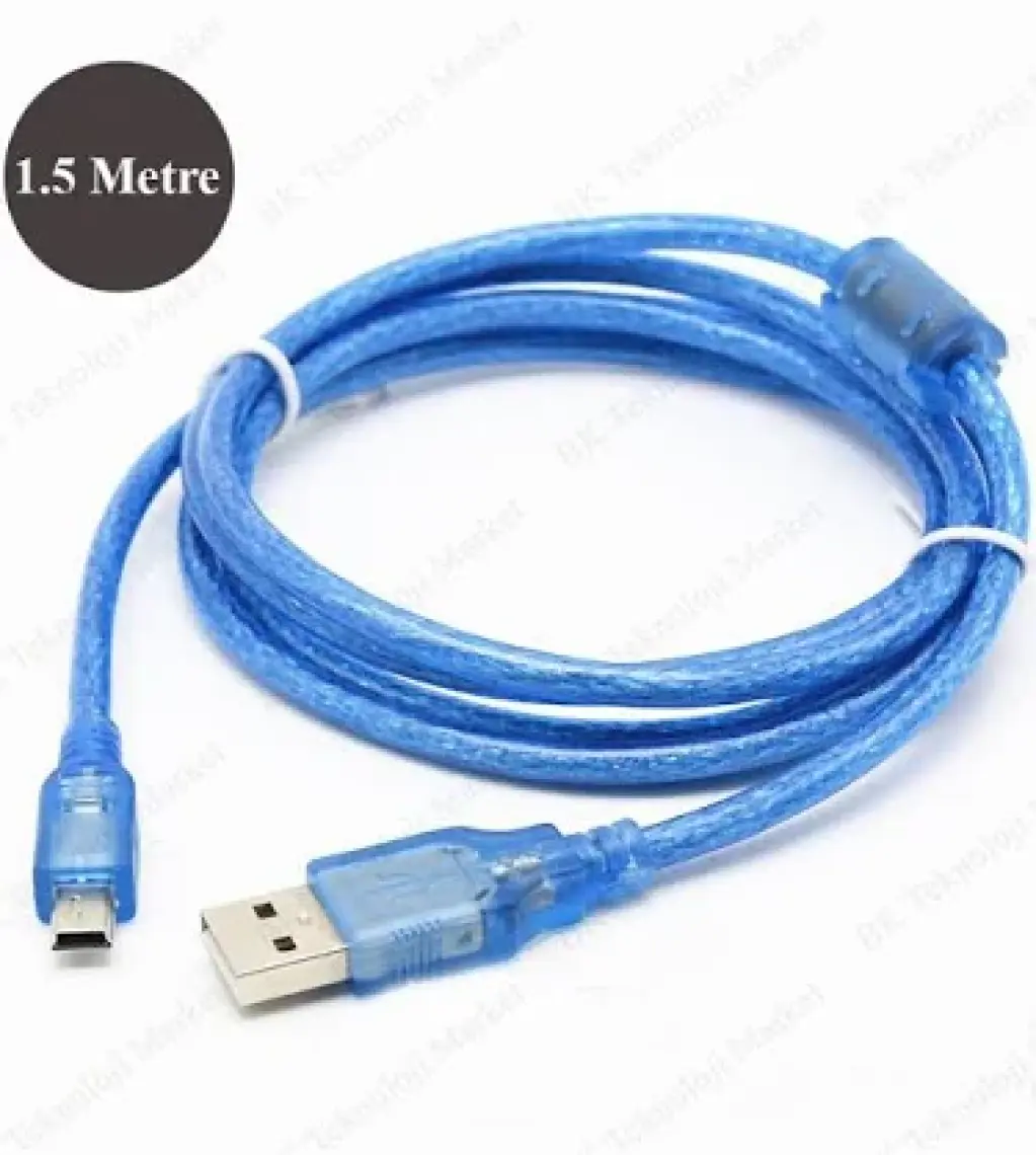 Usb 2.0 A M To Mini B 5 Pin Kablo - 1,5M