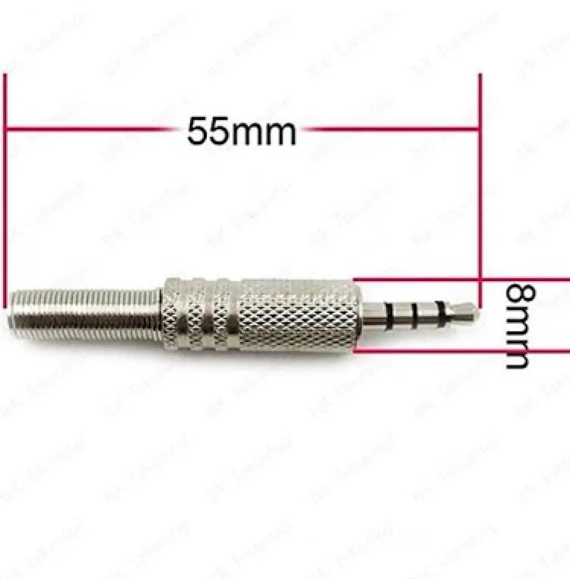 BK Teknoloji 3.5mm 4 Kutuplu Stereo Jak Fişi Ses Kulaklık Için Lehim Konektörü