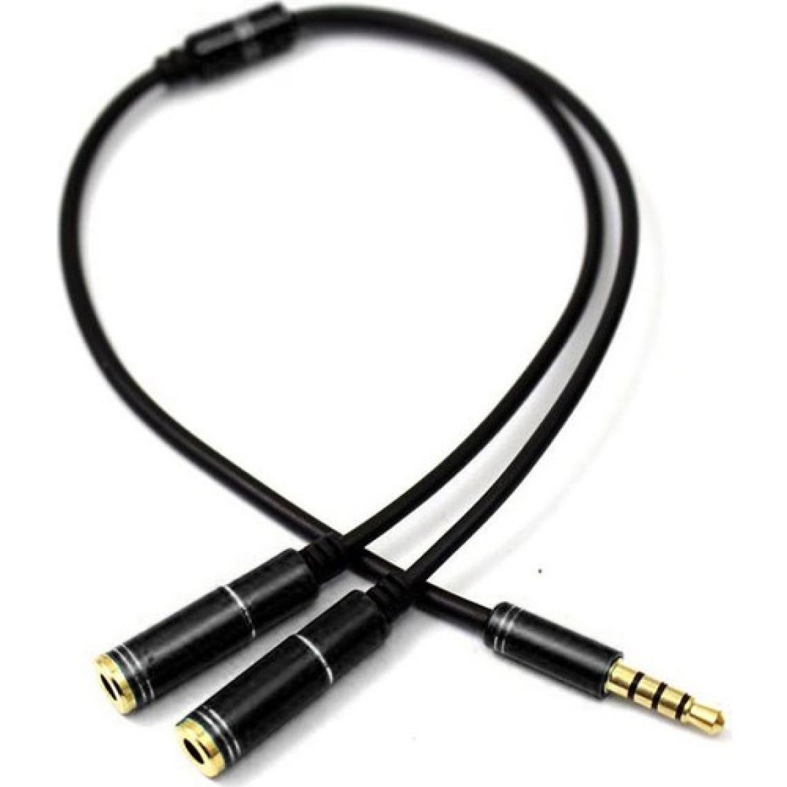 Microcase 3.5 mm Çift Çıkışlı Kulaklık Çoğaltıcı Kablo - 35 cm Siyah - Model No : AL2312