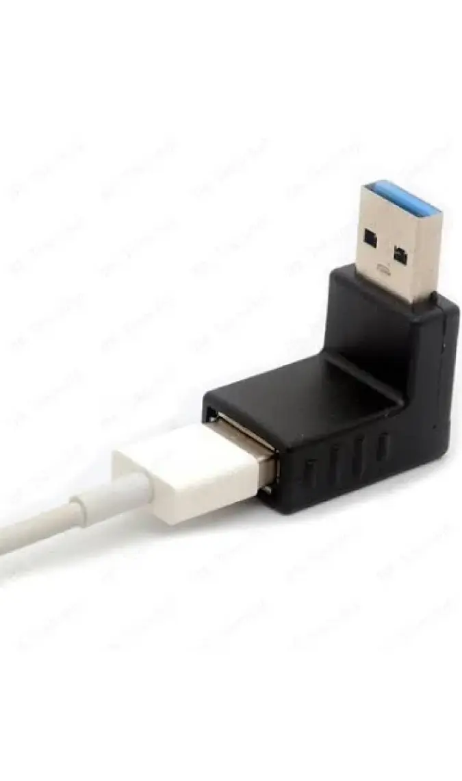 BK Teknoloji USB 3.0 Yukarı Açılı Konnektör Erkek Dişi 90 Derece Uzatma Adaptörü