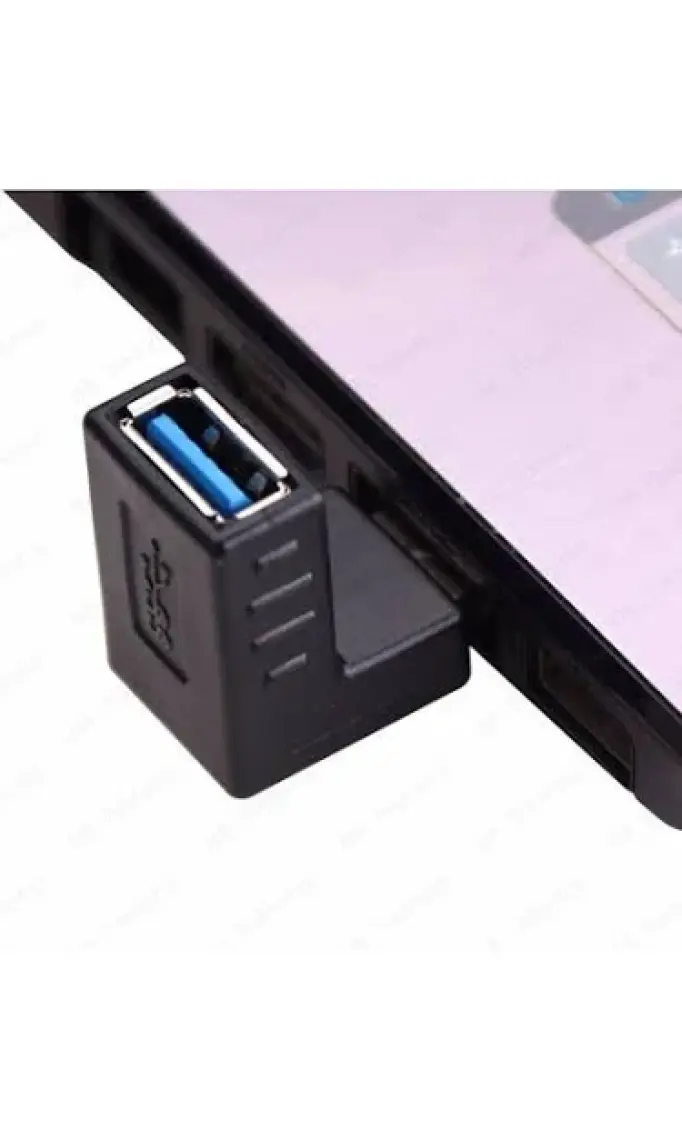 BK Teknoloji USB 3.0 Yukarı Açılı Konnektör Erkek Dişi 90 Derece Uzatma Adaptörü