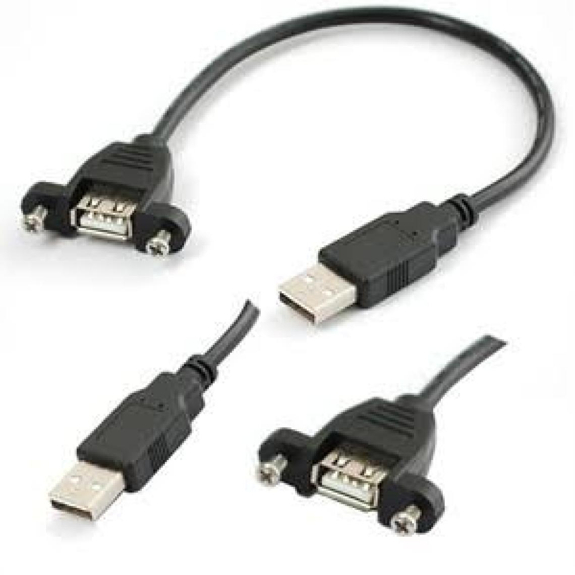 Ti-Mesh Usb 2.0 A Female Socket Panel Mount To Usb A Male Plug Extension Cable - 1,5M
