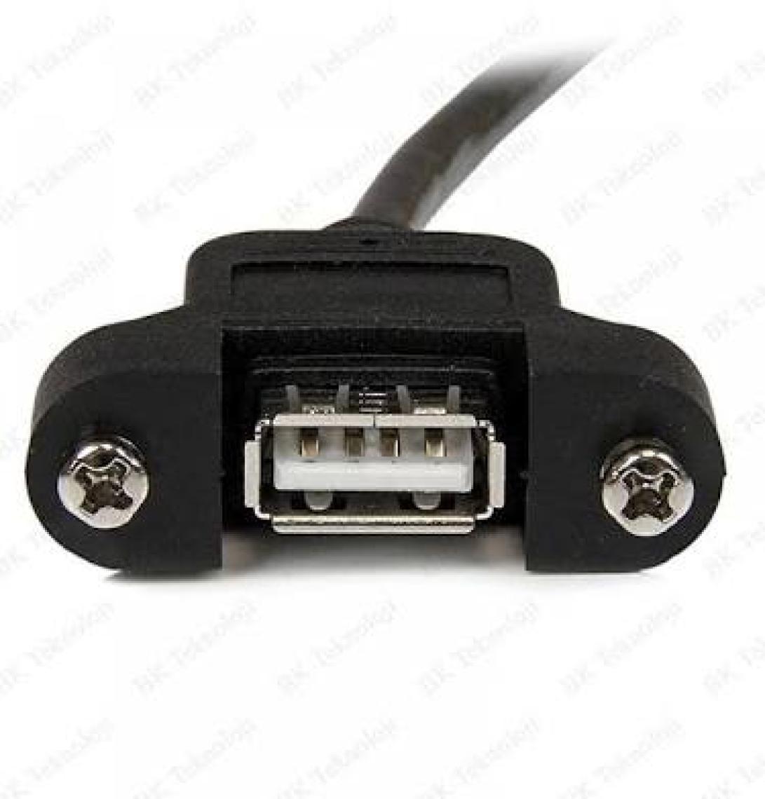 Ti-Mesh Usb 2.0 A Female Socket Panel Mount To Usb A Male Plug Extension Cable - 1,5M