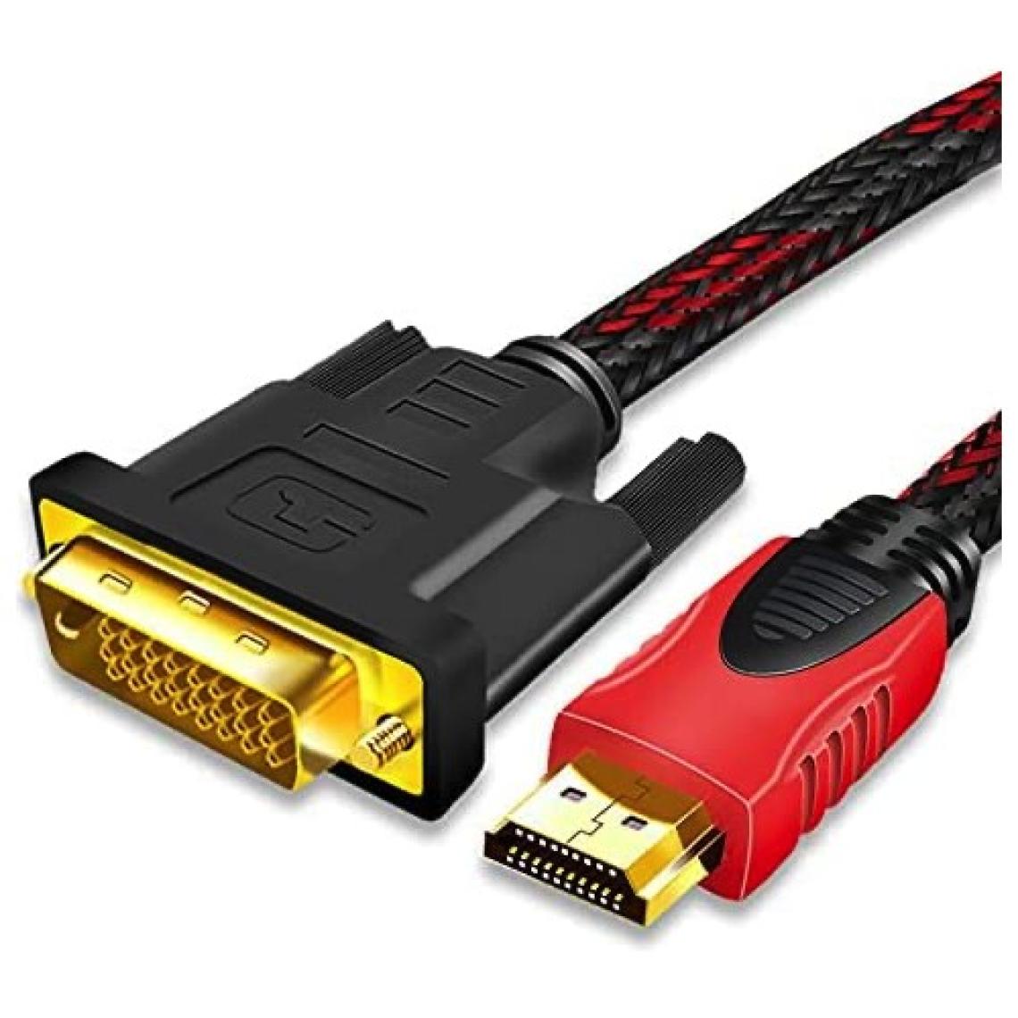 Aogo 1.5 Metre DVI HDMI Kablo Çift Yönlü DVI To HDMI 24+1 DVI Erkek HDMI Erkek