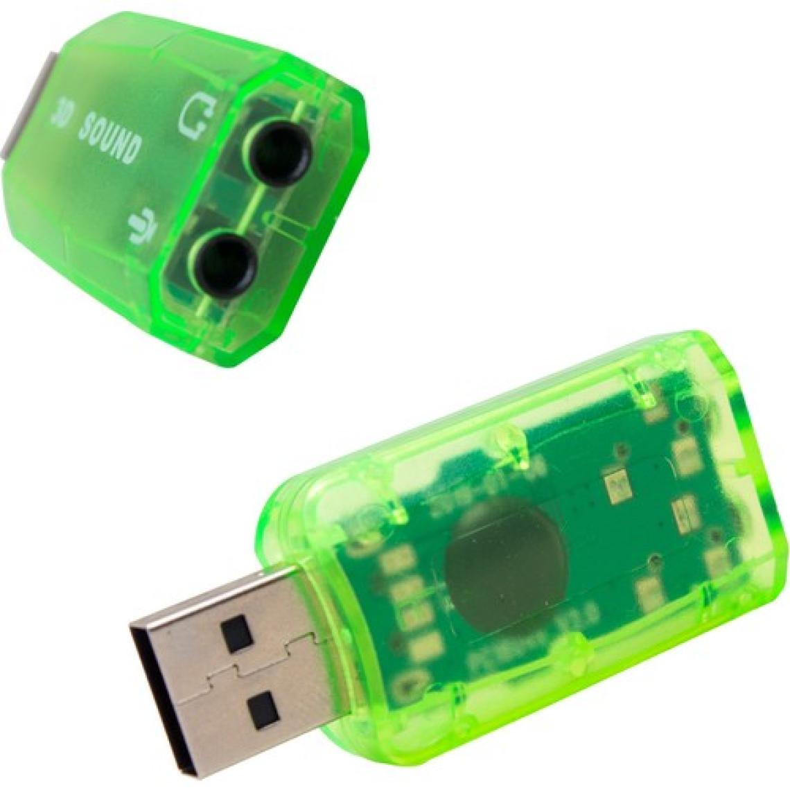 Powermaster 5.1 Kanal USB 2.0 Ses Kartı Mikrofon Hoparlör Destekli USB Ses Çıkışına Dönüştürücü Çevirici