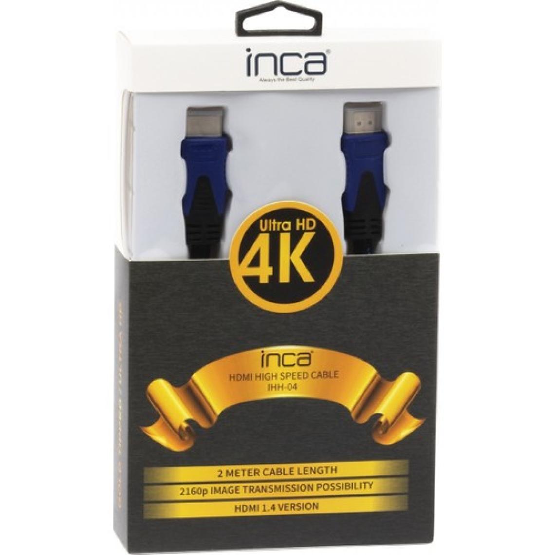 Inca HDMI To HDMI 1.8MT 1.4 3D Altın Uçlu Kablo (Blister+Askılı) IHH-04
