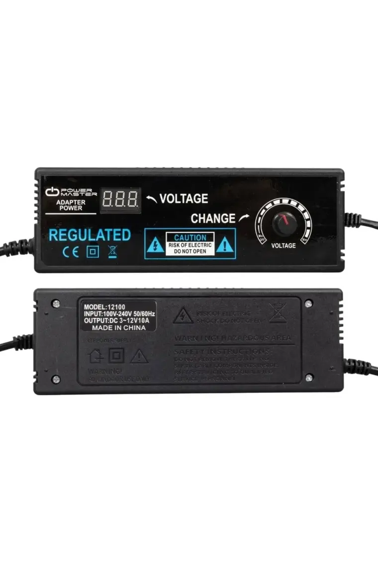XML Dünyası Powermaster PM-22380 3 Volt - 12 Volt - 10 Amper 5.5*2.5 Uçlu Kademeli Adaptör