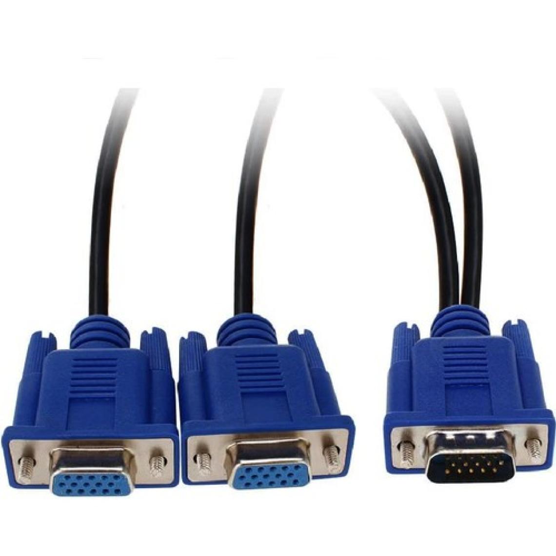 Aogo VGA Y Kablo VGA Splitter Kablo 2 Li VGA Çoklayıcı Kablo 15PIN VGA Çoğaltıcı VGA Bölücü VGA 2 VGA