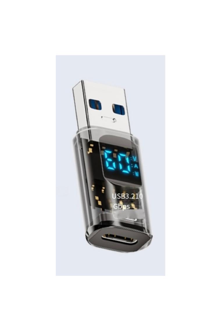 Livx Revolution USB 3.2  To Type C Dönüştürücü 60W Hızlı Şarj 10GBPS Veri Transferi Dijital Ekran Otggf