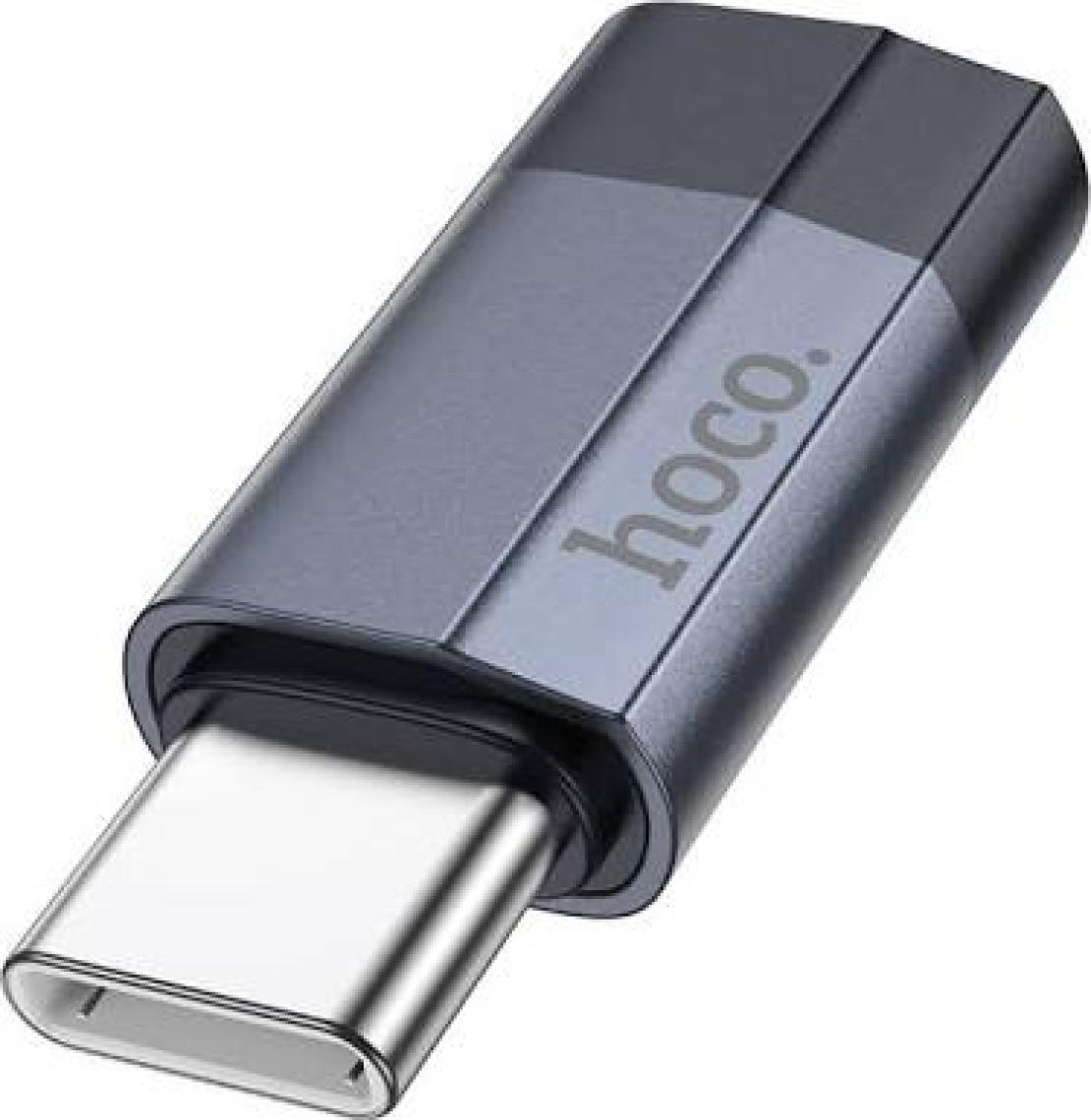 Hoco UA29 Tak Çalıştır Type-C To Alüminyum Örgülü Kablolu Lightning Dönüştürücü