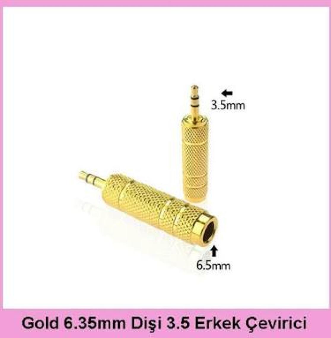 BK Teknoloji Gold Plated 3.5 mm Erkek - 6.35 mm Dişi Dönüştürücü Jack Adaptör
